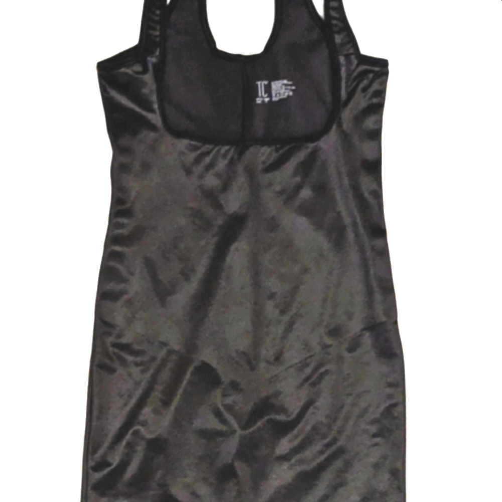 TC Dress Shapewear Slip Firm Control Black Stay-put Silicone Edge Lining Sz Sm - Picture 4 of 11